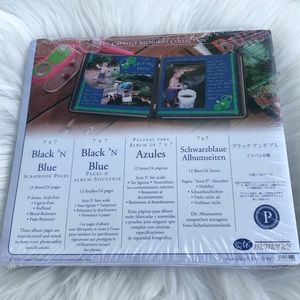 7x7 blue and black album pages